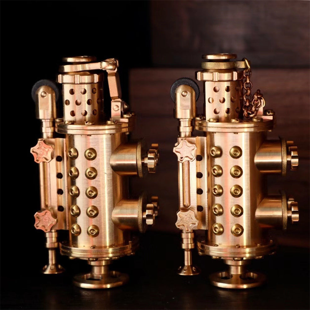 All Copper Handmade Mechanical Punk Kerosene Lighter Trench Machine