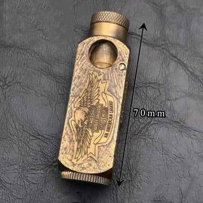 Pipe Kerosene Lighter Handmade Brass Hand Carved