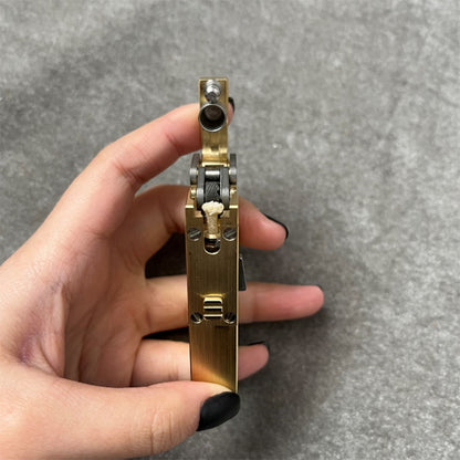 Mechanical Press Agon Tongue Automatic Ejection Brass Lighter