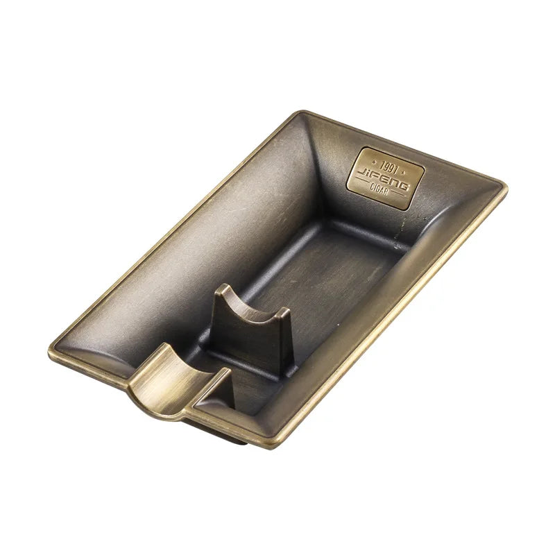 Retro Bronze Cigar Ashtray, Creative Home Ashtray, Single Slot Design, Ash Holder, Cigar Rack Accessories