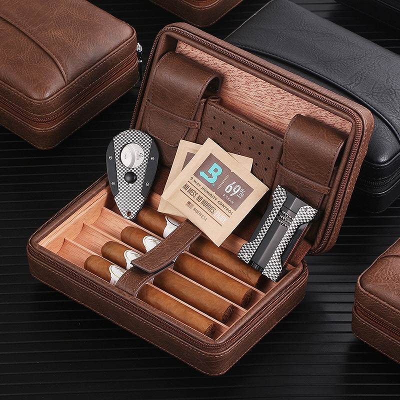 Portable Cigar Humidor Tool Set