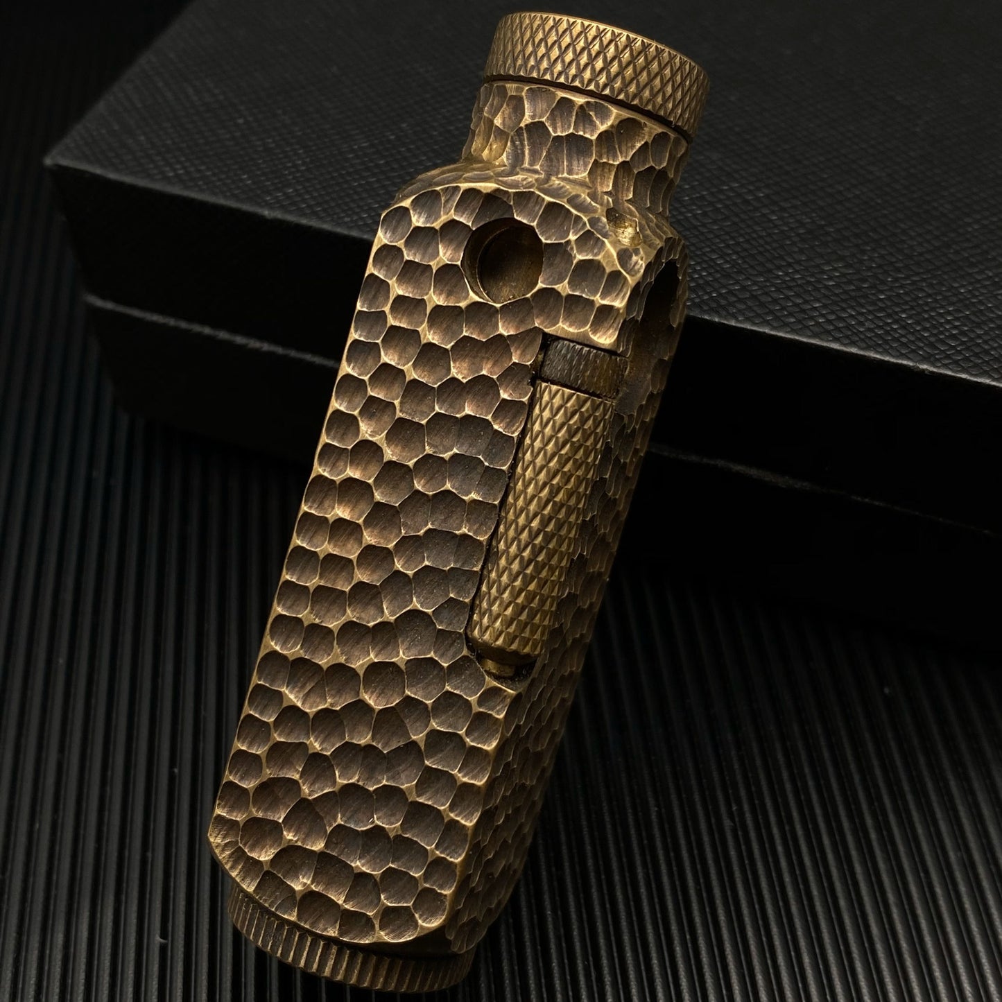 Pipe Kerosene Lighter Handmade Brass Hand Carved