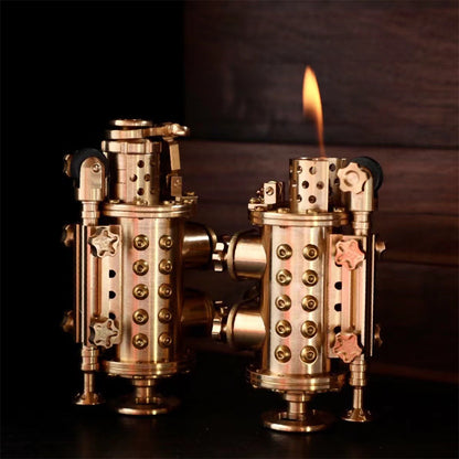 All Copper Handmade Mechanical Punk Kerosene Lighter Trench Machine